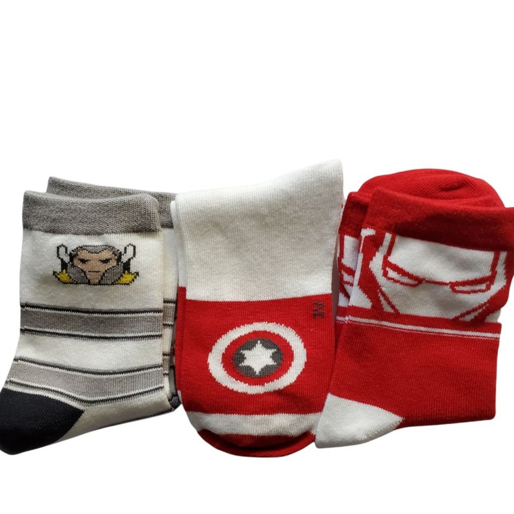 🎄3 for $20🎄 Pack of 3 - Marvel (Iron Man, Thor, and Captain America ) Socks